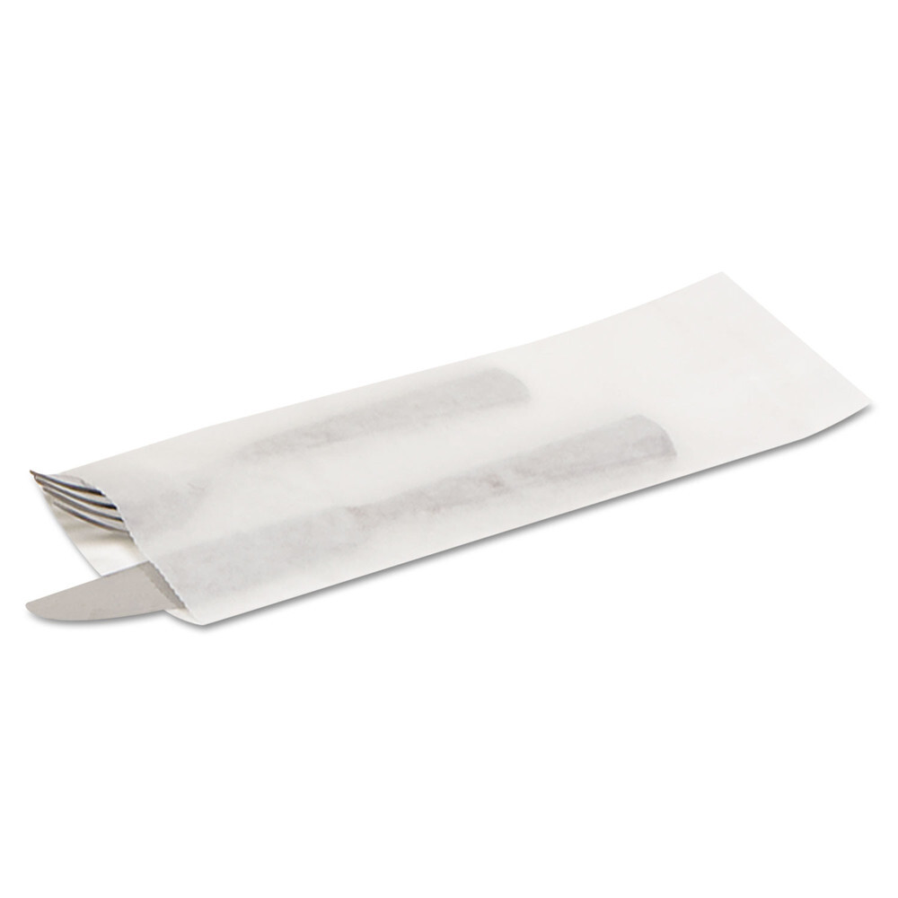 Bagcraft 300039 2-3/4" x 10" Silverware Bags - WT (2000/CT) New