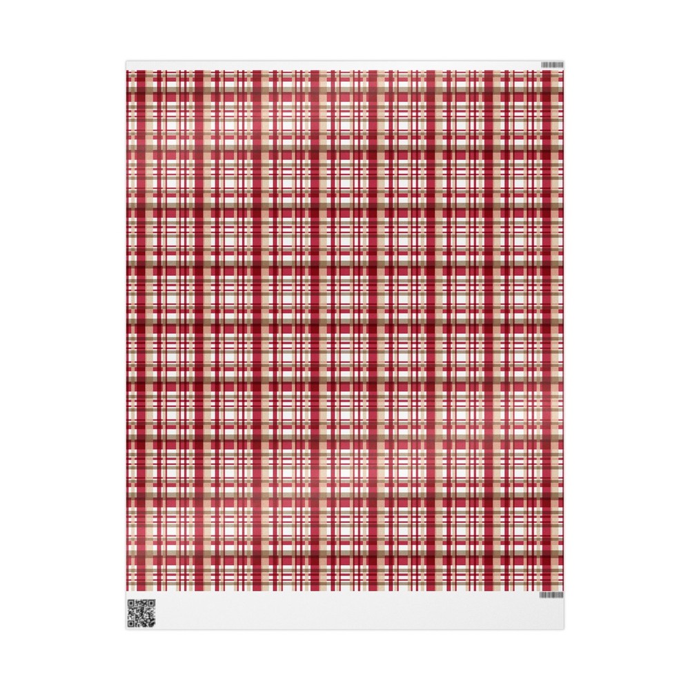 Red And Tan Print Wrapping Papers