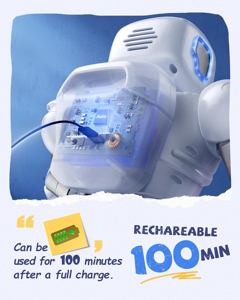 1088 Smart Robots for Kids, Large Programmable Interactive RC Robot with Voice C