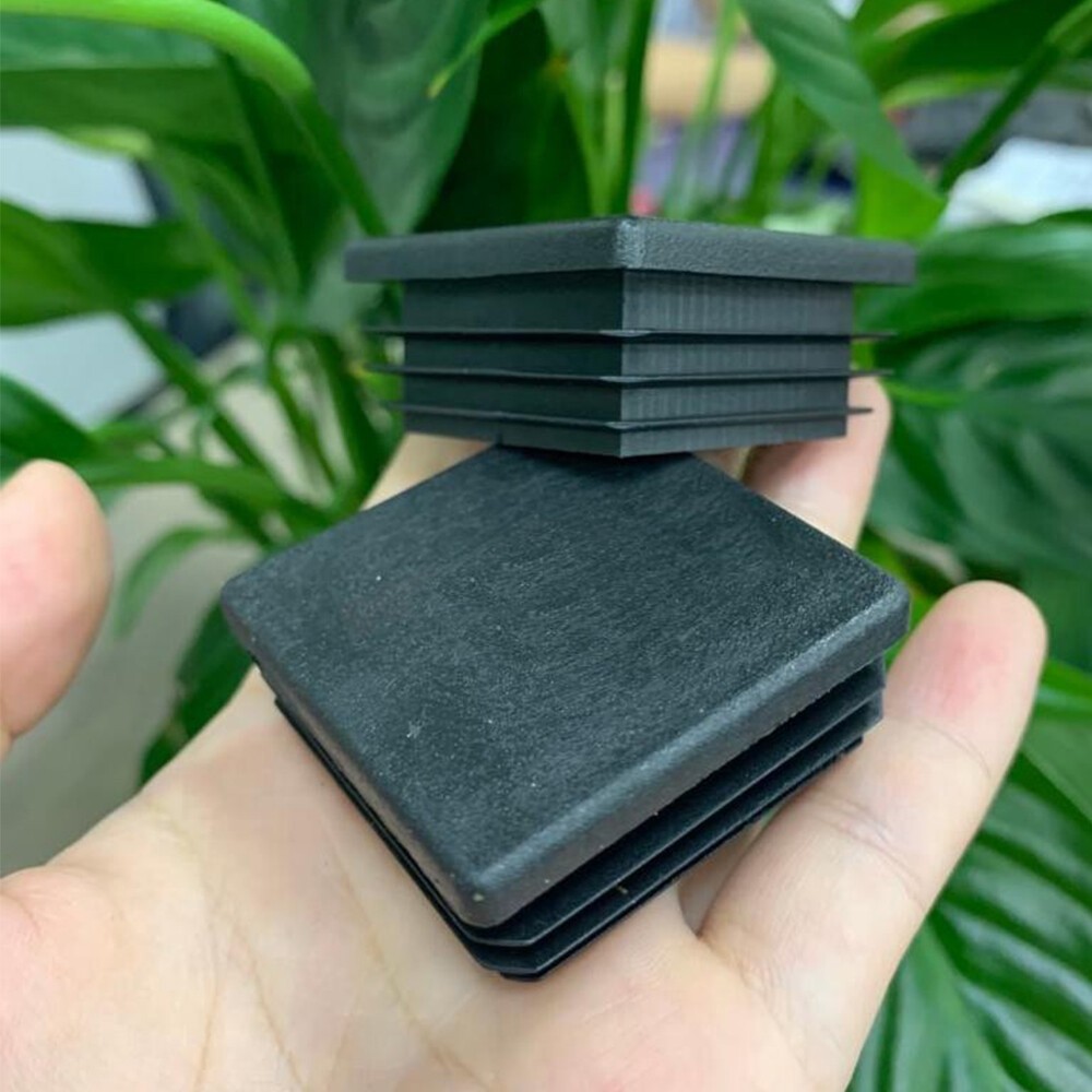 Rectangle,Square Plastic Blanking End Cap Pipe Tube Insert Plug Bung White,Black