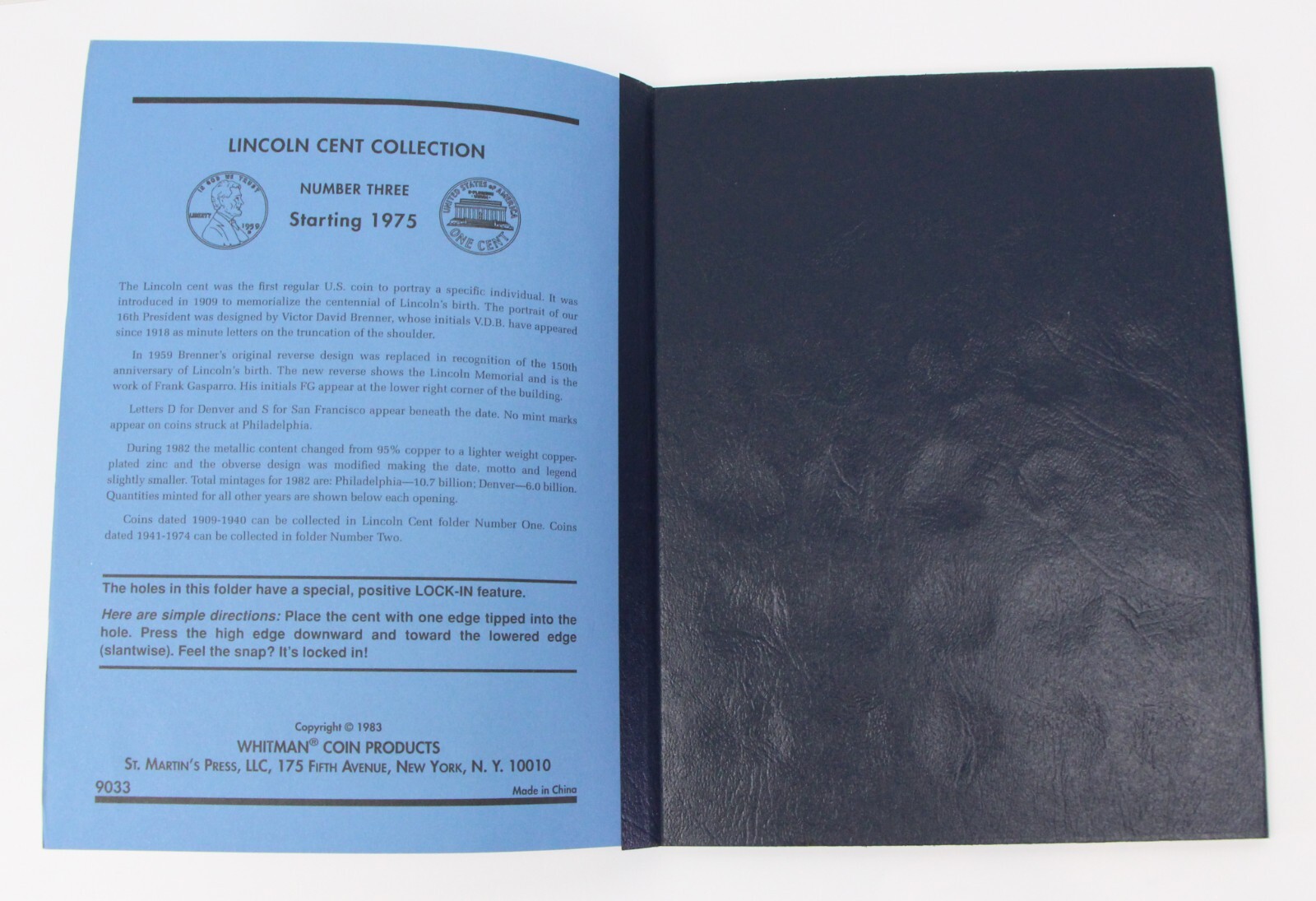 Lincoln Cent Penny Set 1975 - 2009 Collection 77 Coins Whitman Folder 9033 #3