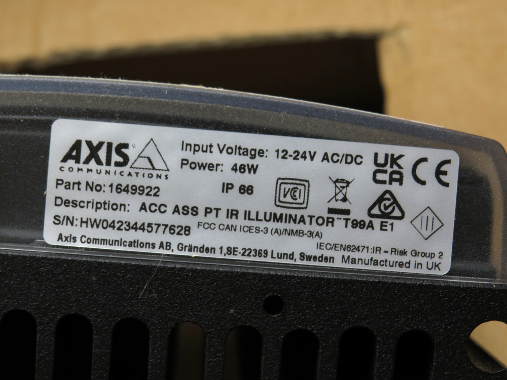 ✅ Axis PT IR Illuminator Kit C 5801-901 [CTLR]