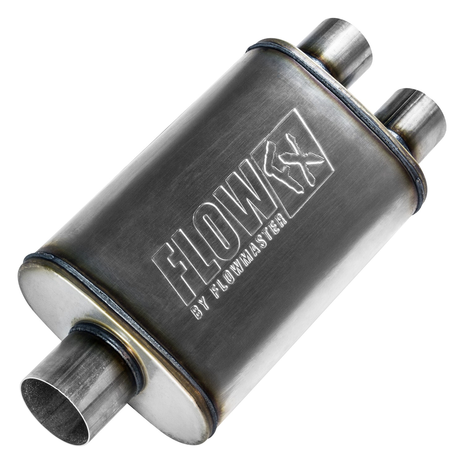Flowmaster 72198 FlowFX Muffler 3" Center In 2.5" Dual Out - Moderate Sound