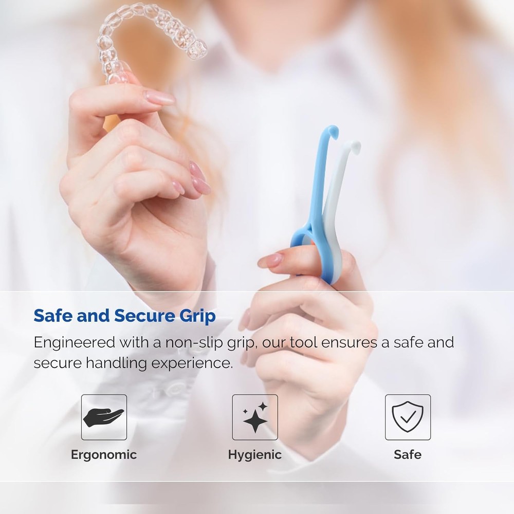 2 Pack Aligner Removal Tool – Blue & White Braces Remover Kit for Clear Aligne