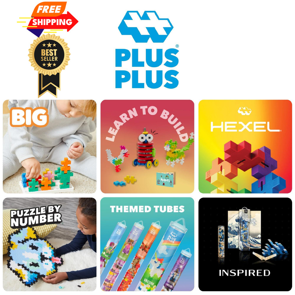 Plus 240 Piece Interlocking Building Blocks for Kids, 1 EA, Multicolor