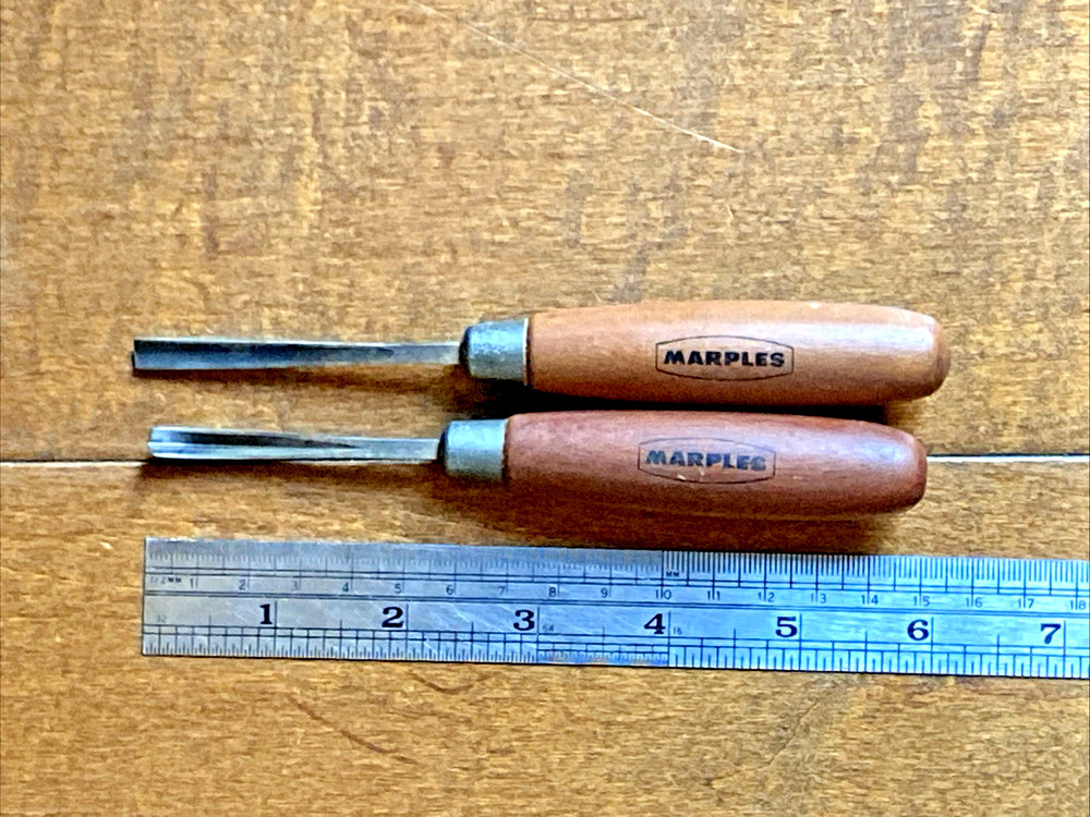 2pc Marples V-Parting/Gauge Woodcarving Chisel Set