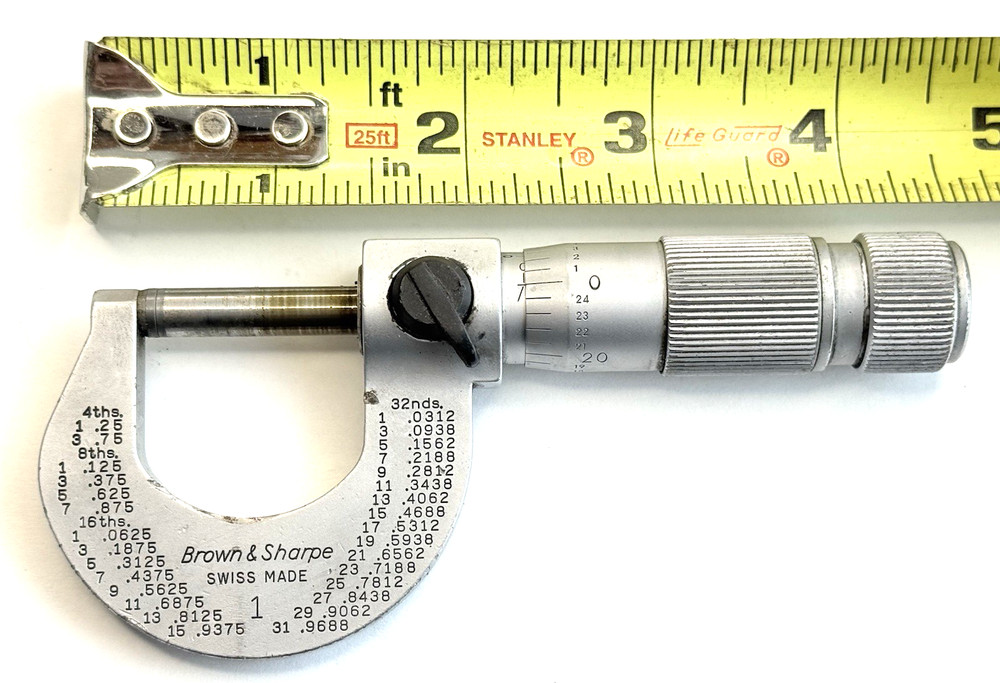 BROWN & SHARPE SWISS MADE MICROMETER