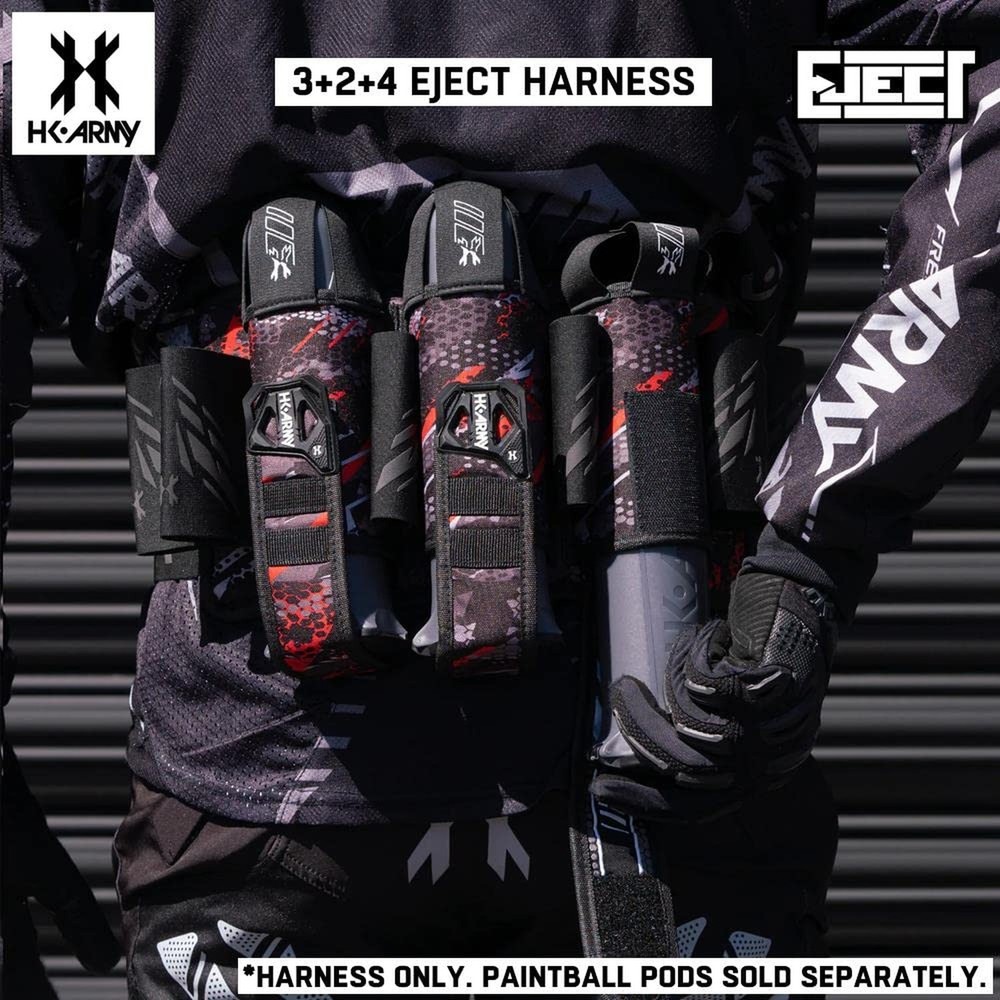HK Army 3+2 Eject Paintball Harness Pod Pack - Scorch