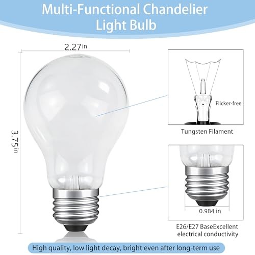 75 Watt Incandescent Light Bulbs, A19 75 WATT Incandescent Bulb Shatter