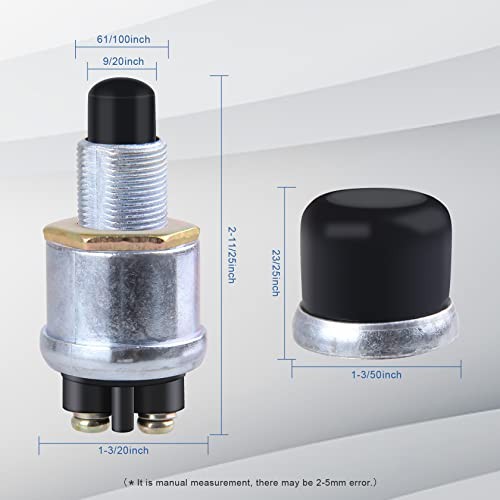 Push Button Starter Switch 12V 20A, Waterproof Momentary Start Switch for Car