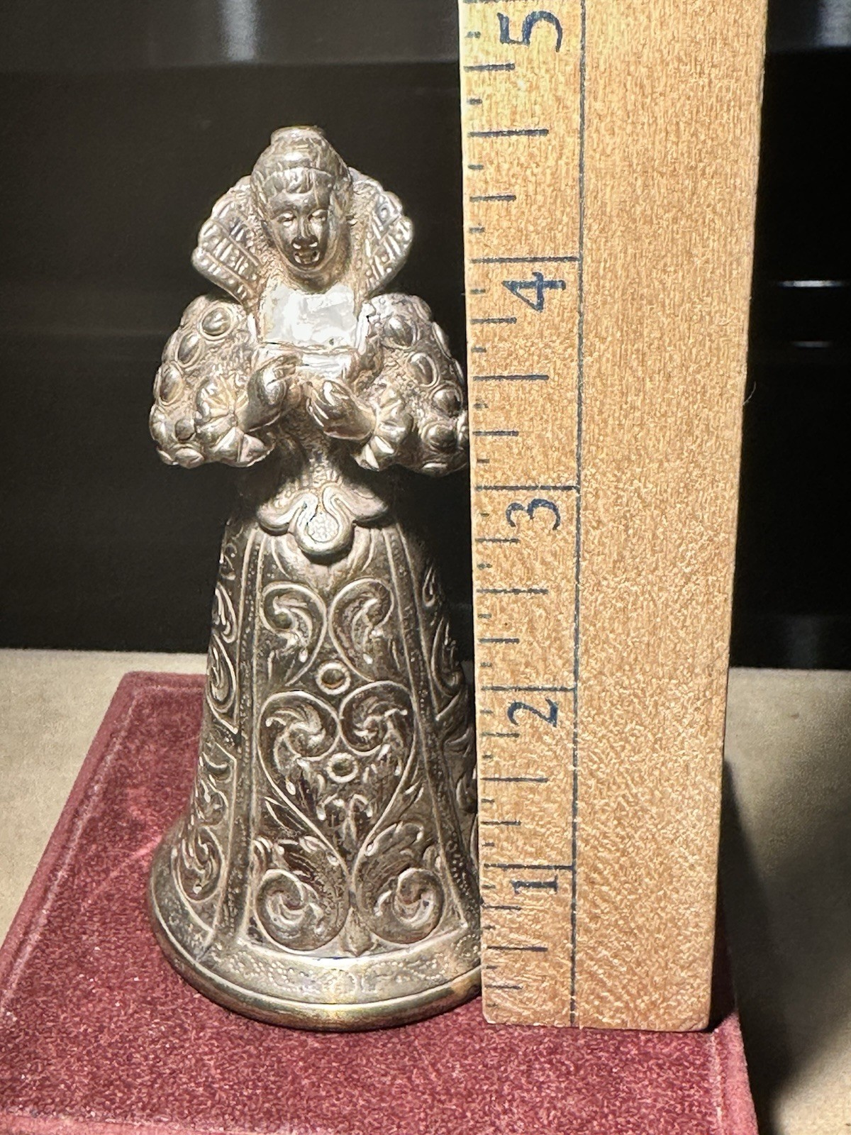 Rare Antique Solid Silver Hanau Baroque Jungfrau Bell ~ 3.53 oz. / 100 Grams