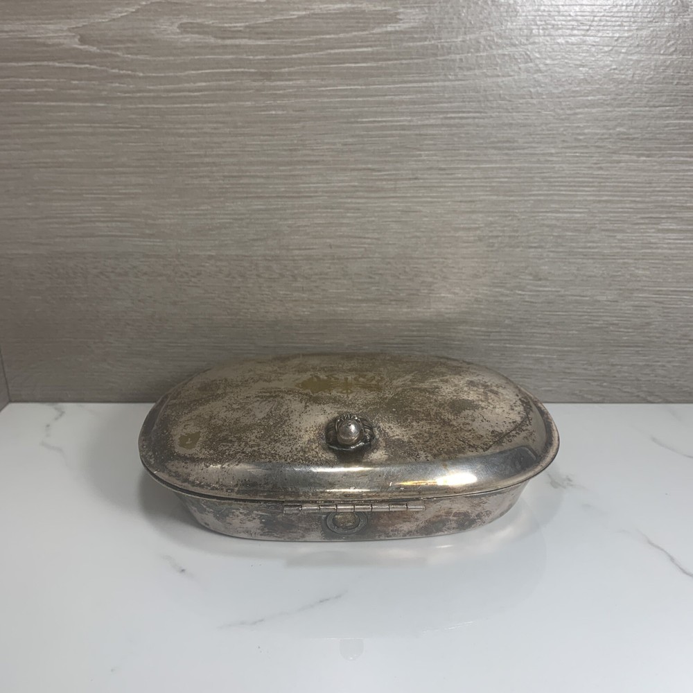 Vintage Silverplate Silent Butler Crumb Catcher *Missing Handle*