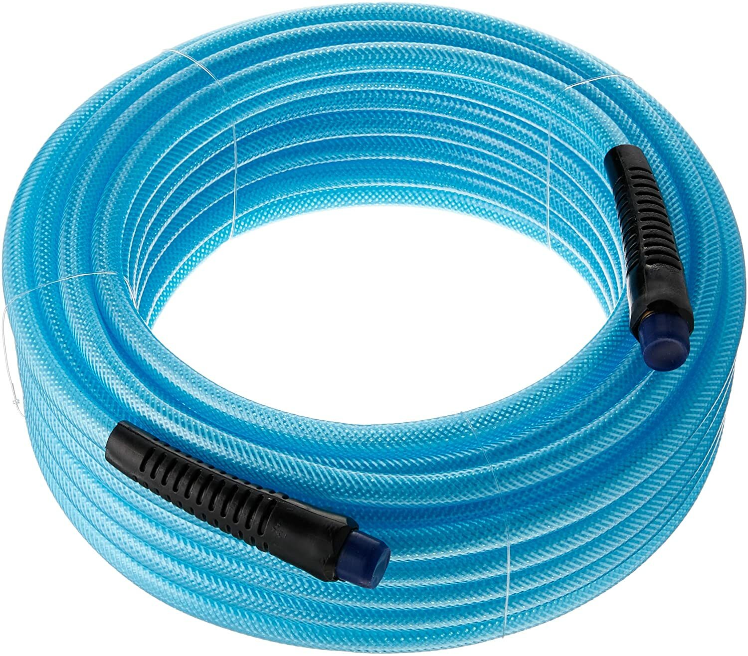 1/4" X 50' Air Hose 50 FT Flexible Braid Roofing Clear Blue PVC NPT 300 PSI