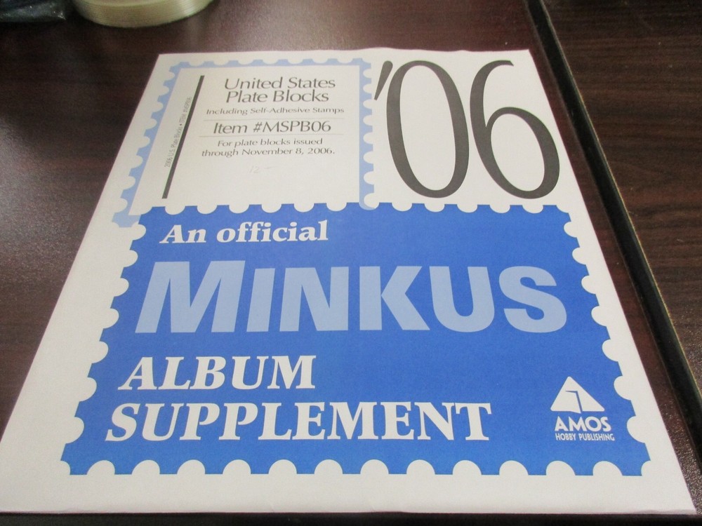 "MINKUS" ALBUM SUPPLEMENT  U.S. PLATE BLOCKS  #MSPB06  W/FREE SHIPPING!!!