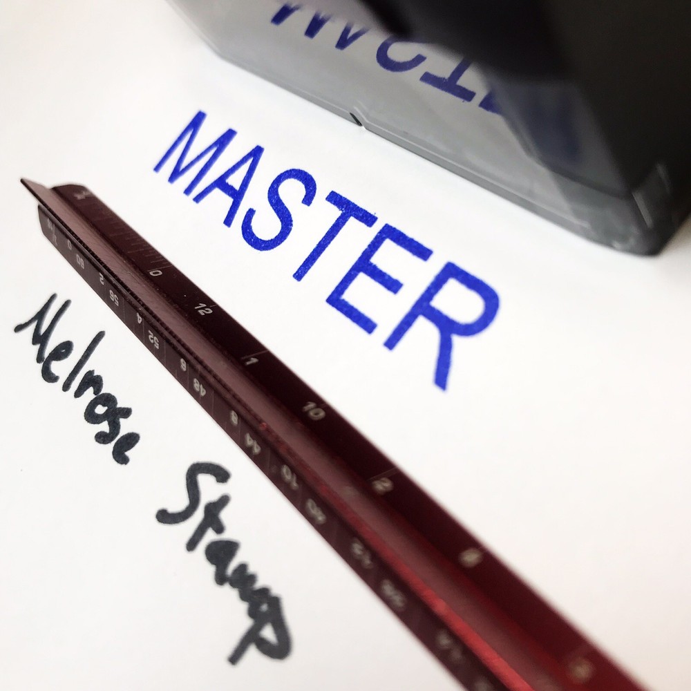 Master Rubber Stamp Blue Ink Self Inking Ideal 4913