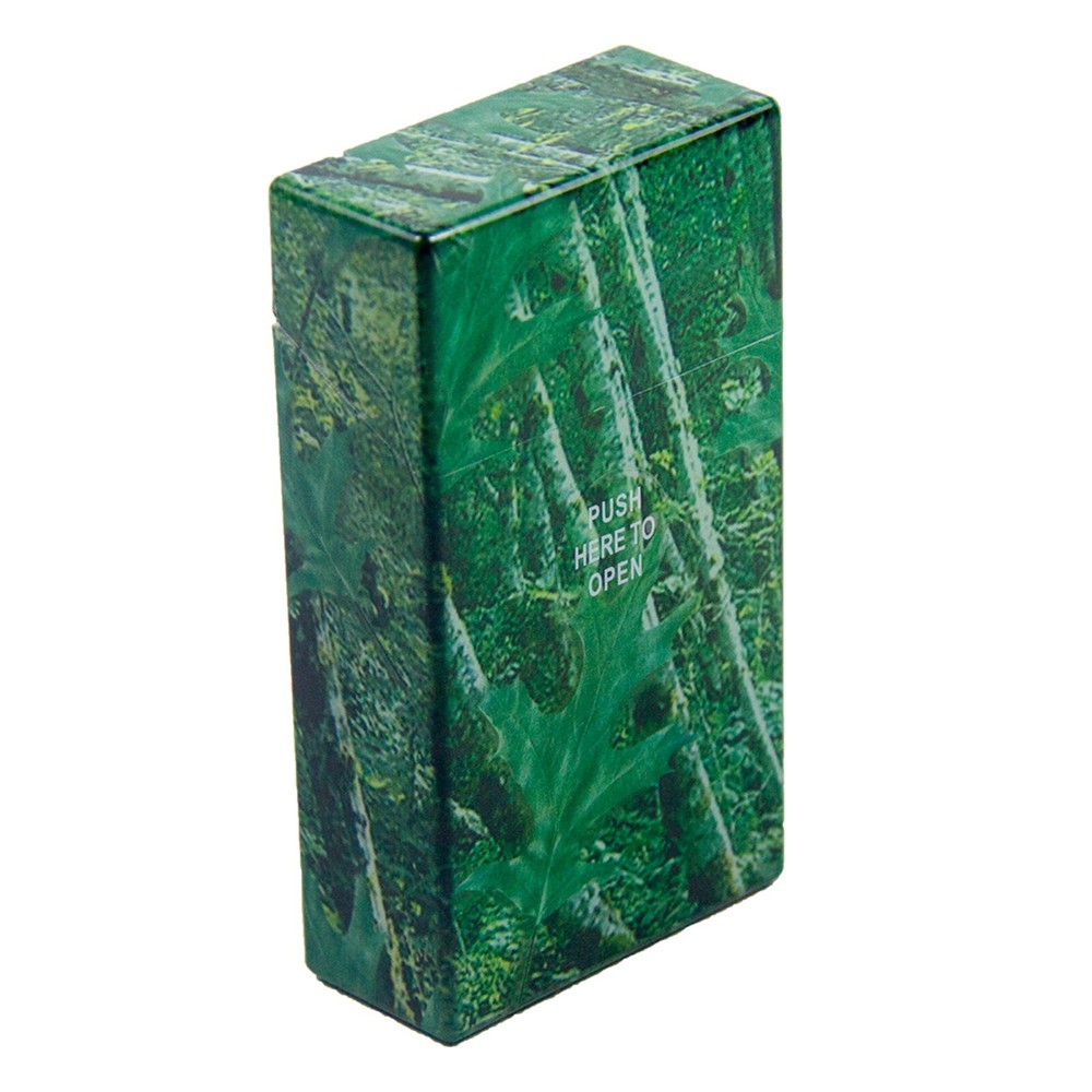5 Pack 100' Size Push-to-Open Plastic Cigarette Case Camouflage Design