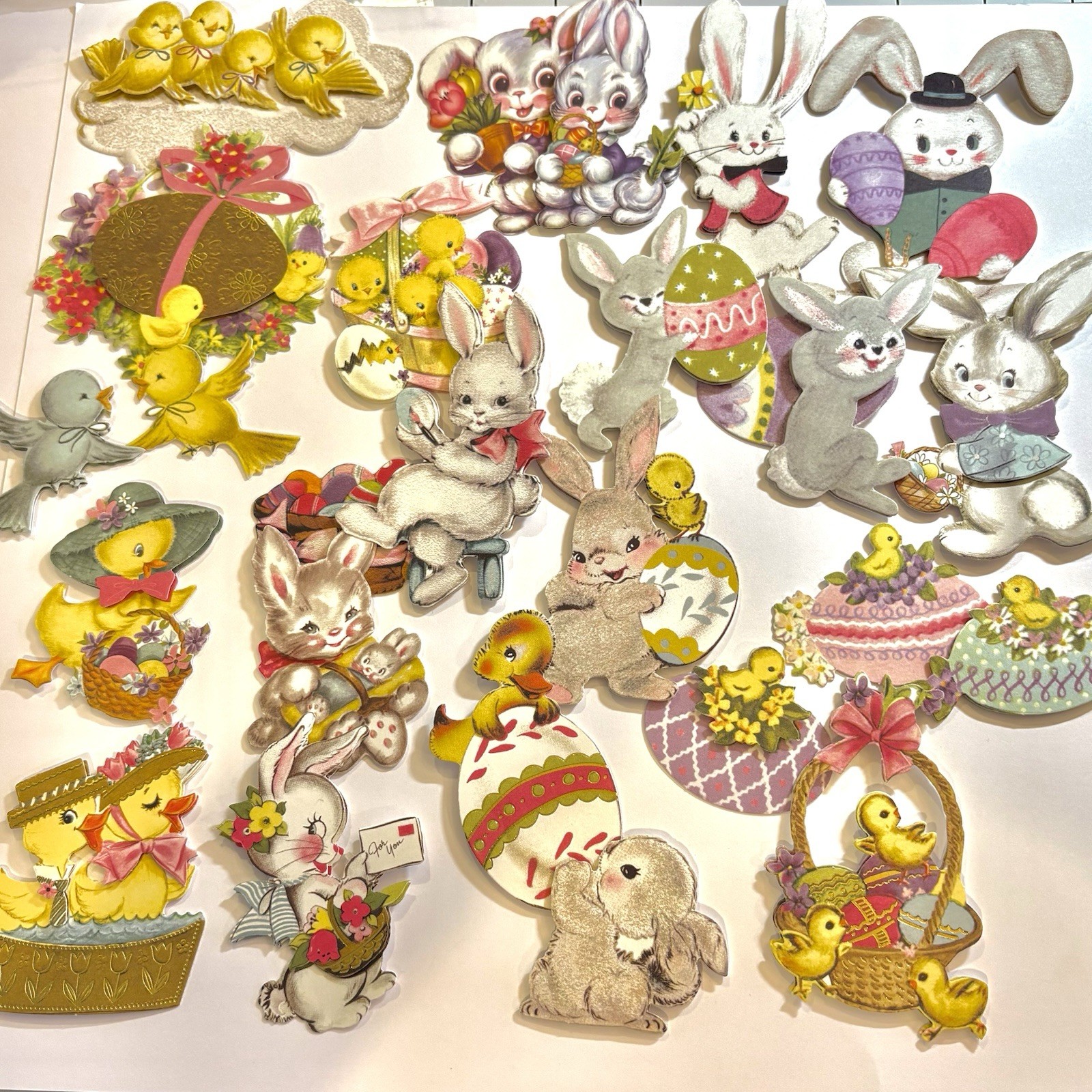 Anna Griffin Easter Embell/Stickers (20) - 1 each of 20 Designs-Bunnies & Chicks
