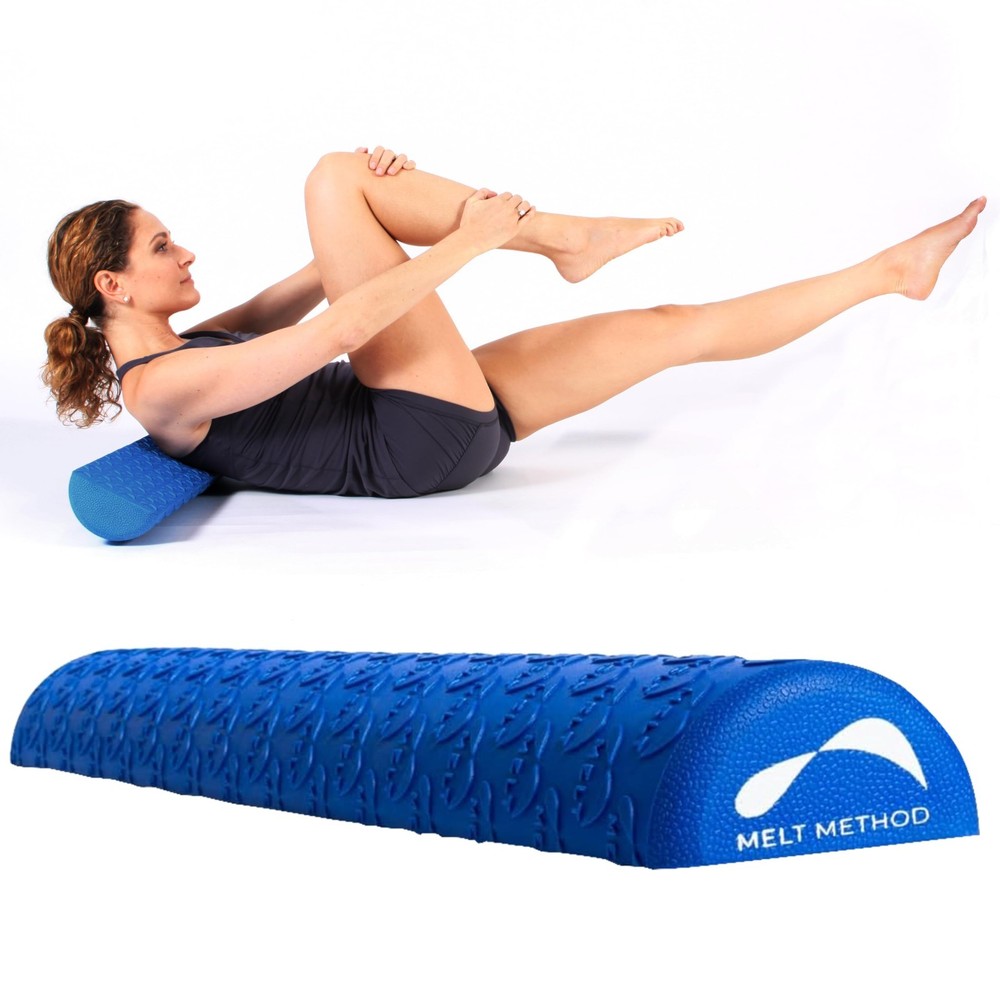 36" Half Foam Roller for Back - Low Density Soft Foam for Therapy & Pilates - Fa