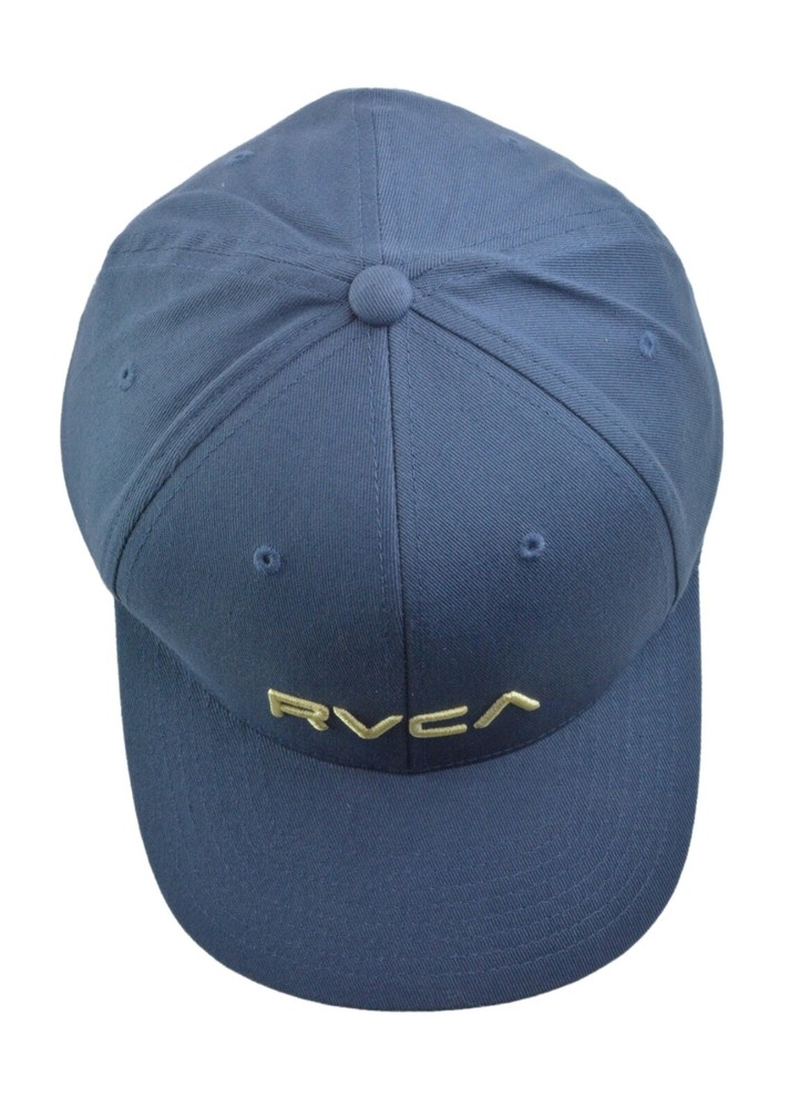RVCA Solid Flex Blue Cap Stretch Fit L/XL Hat