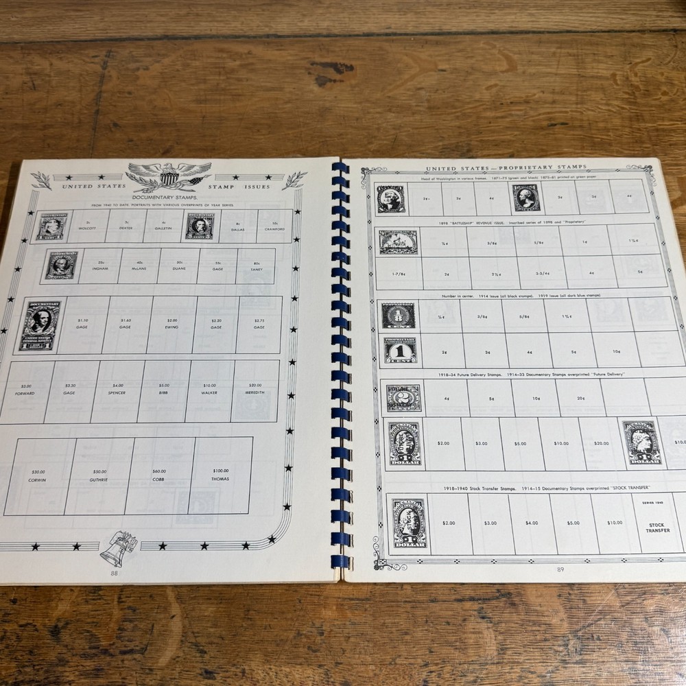 1963 The Jefferson United States Stamp Album Fully Illustrated Empty