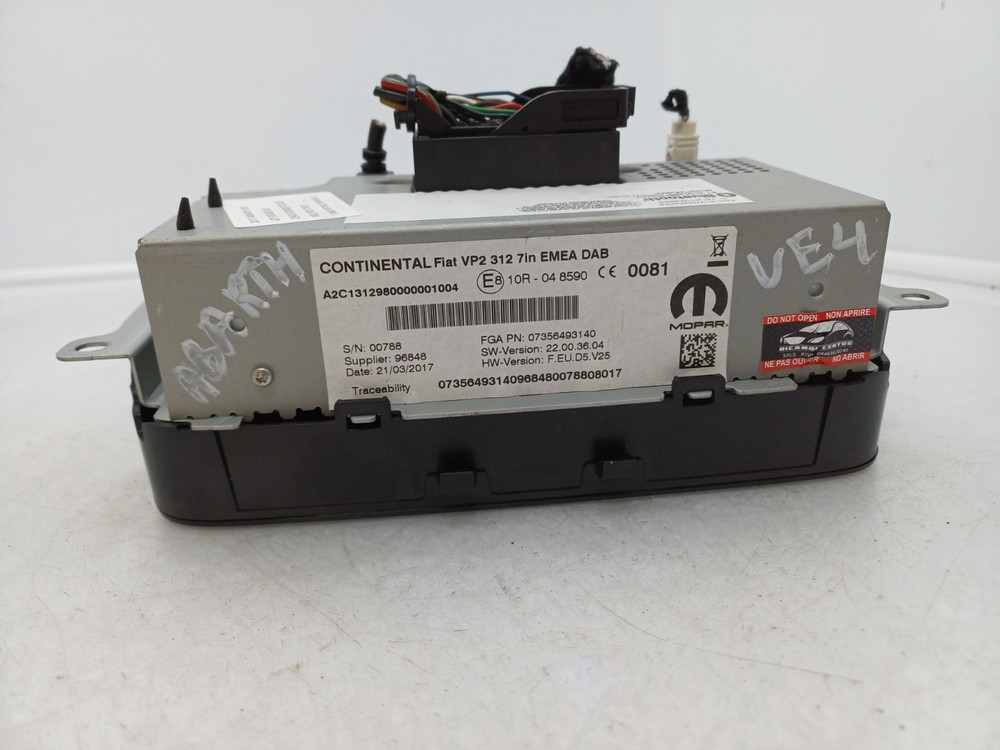 ✅ABARTH 595 2017 07356493140 VE4 BLUETOOTH MULTIFUNCTION SCREEN DISPLAY