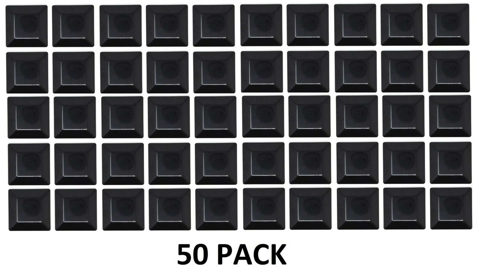 Plastic Fence Post Black Caps 6X6 (5-5/8" x 5-5/8")