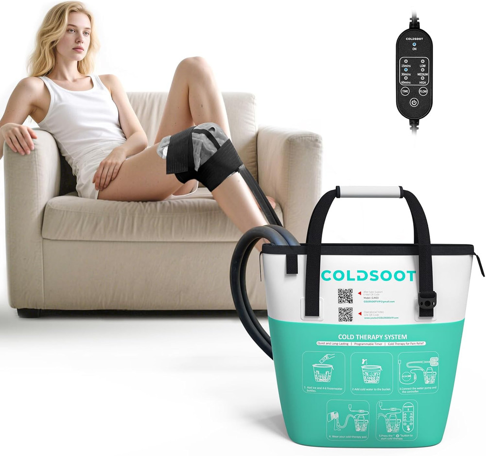 Cold Therapy Machine W/Timer, Compact and Portable Ice Machine for Knee after Su