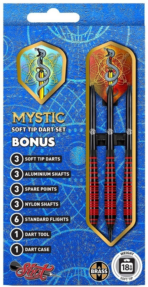 Shot!  Value Range Mystic Soft tip Darts Set 18 gram