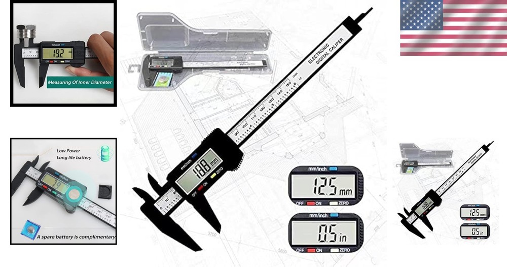 User-Friendly Digital Calipers with LCD Display & Safety Features - 0-6"