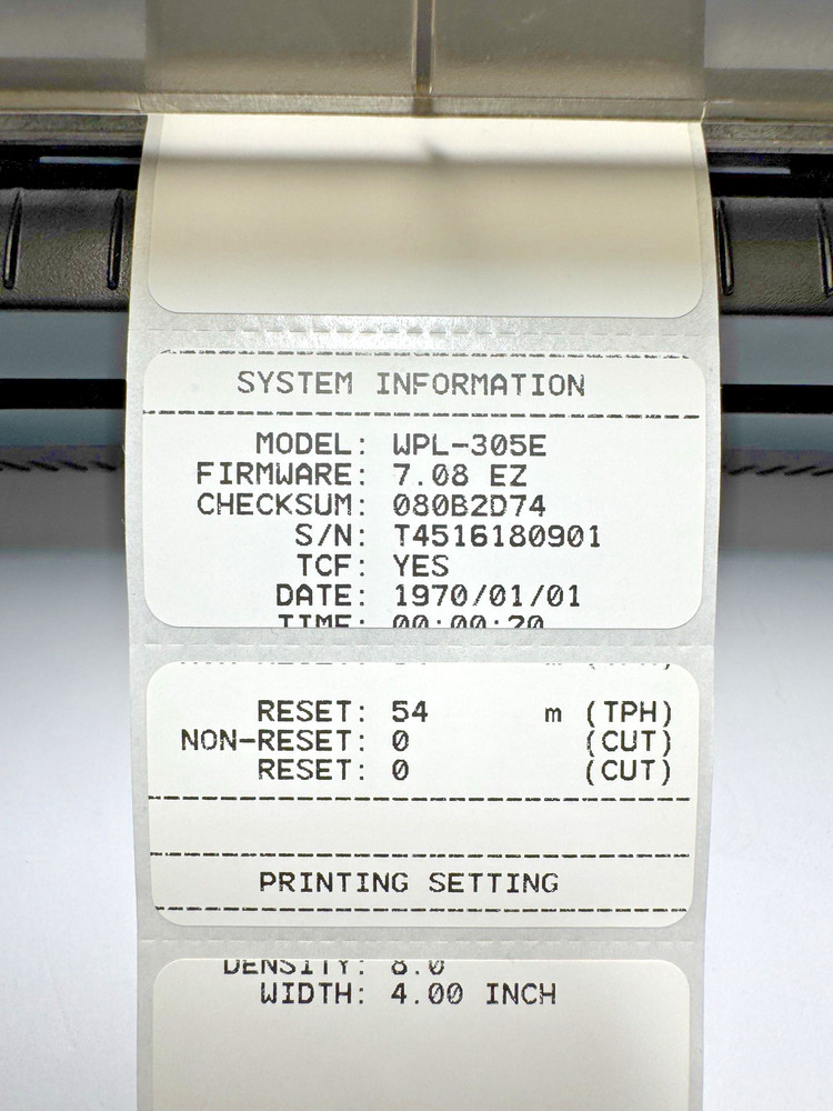 Wasp Barcode Thermal Transfer POS Label Printer WPL305E with PSU
