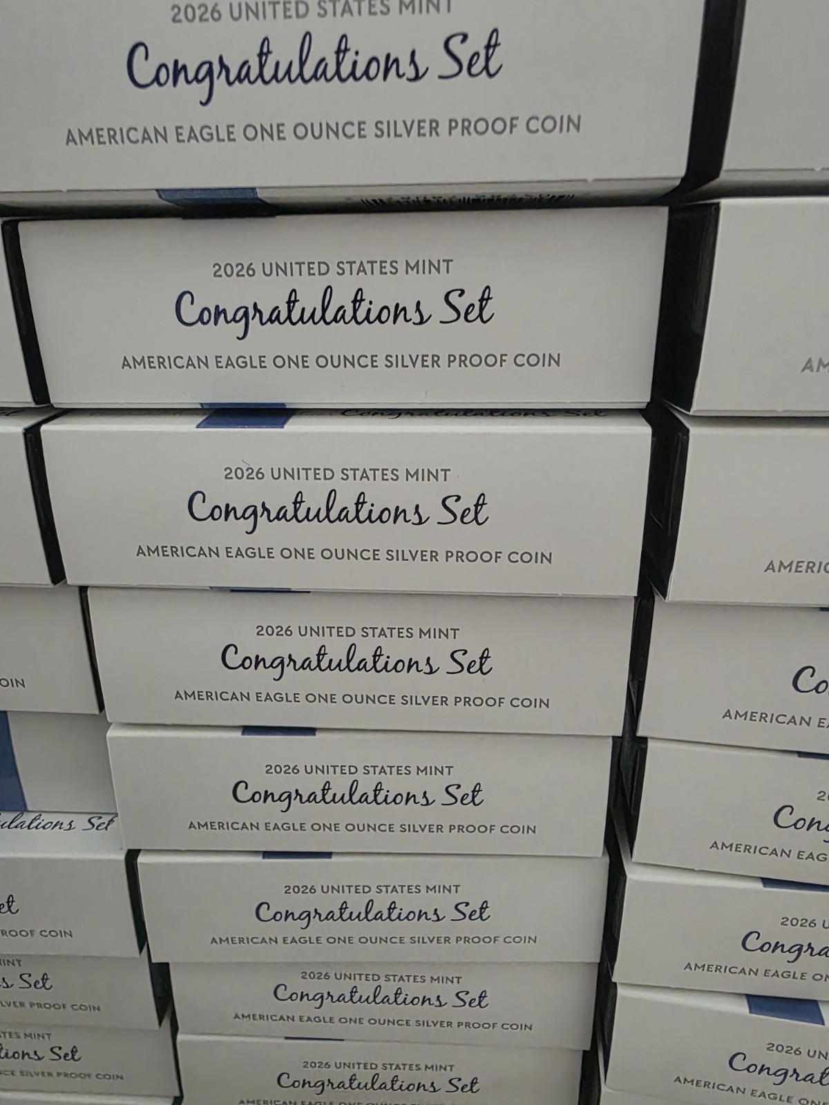 2026 P Silver Eagle Proof 1 oz Congratulations Set Box COA $1 Empty Box No Coin