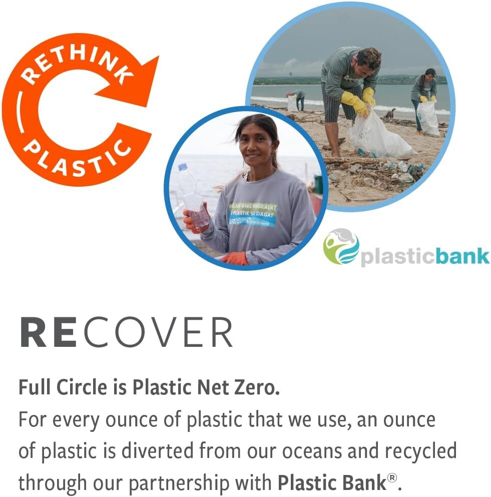 Full Circle Reusable Cellulose Sponge Clothes, 3 Pack