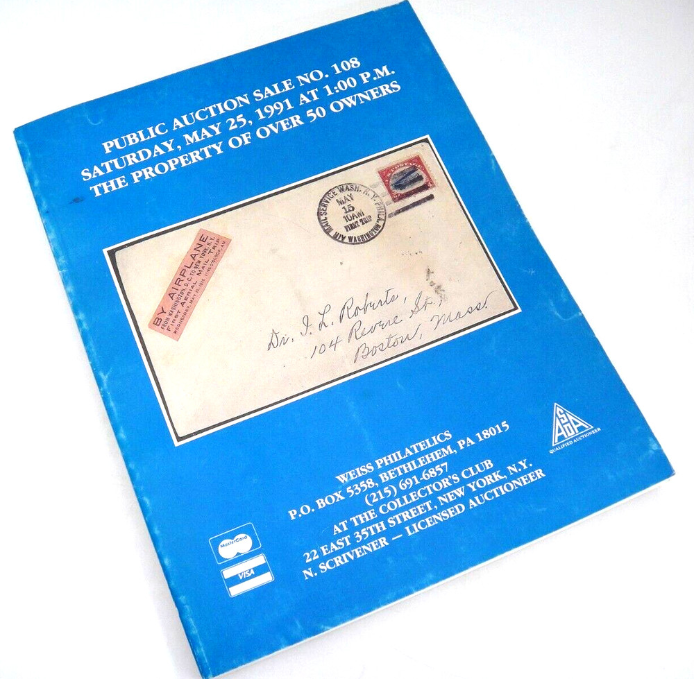 Weiss Stamp Auction Catalog 1991 Zeppelin Foreign Covers Freaks Revenues Hunting
