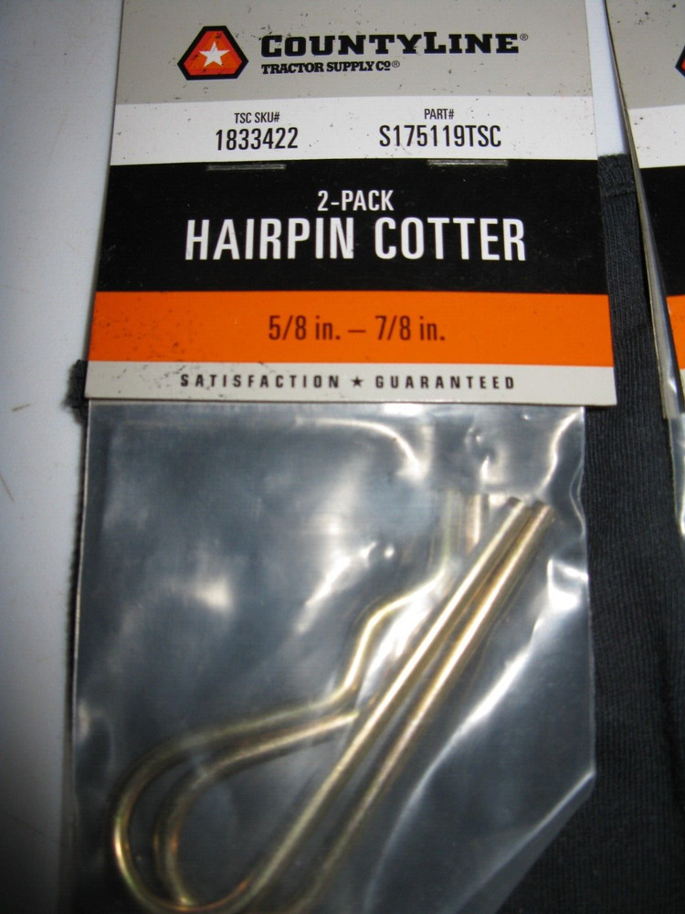 Hairpin Cotter Pins OS in packages 5 items