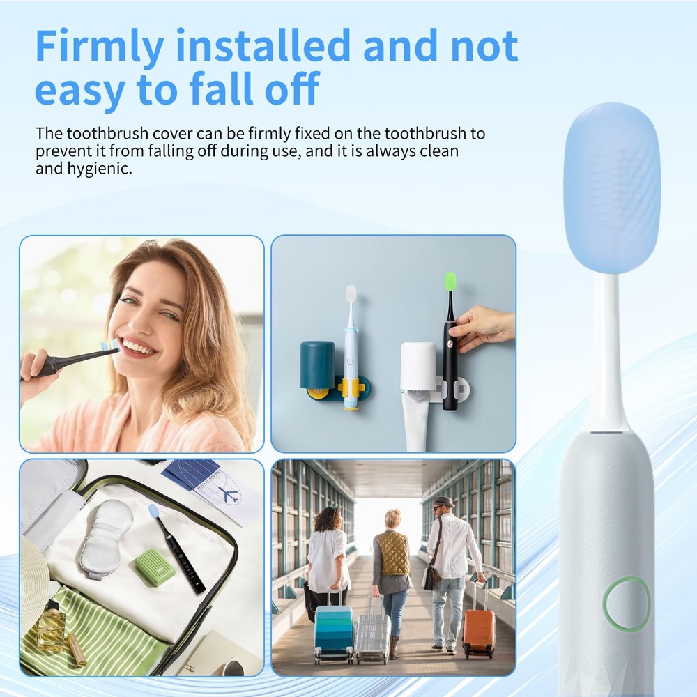 6 Pcs Toothbrush Covers Toothbrush Covers Caps，Replaceable Electric Toothbrus...