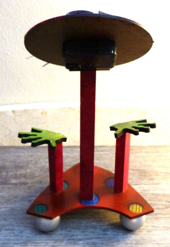 Whimsical "Jazz Hands" Footed Clock Artist Signed