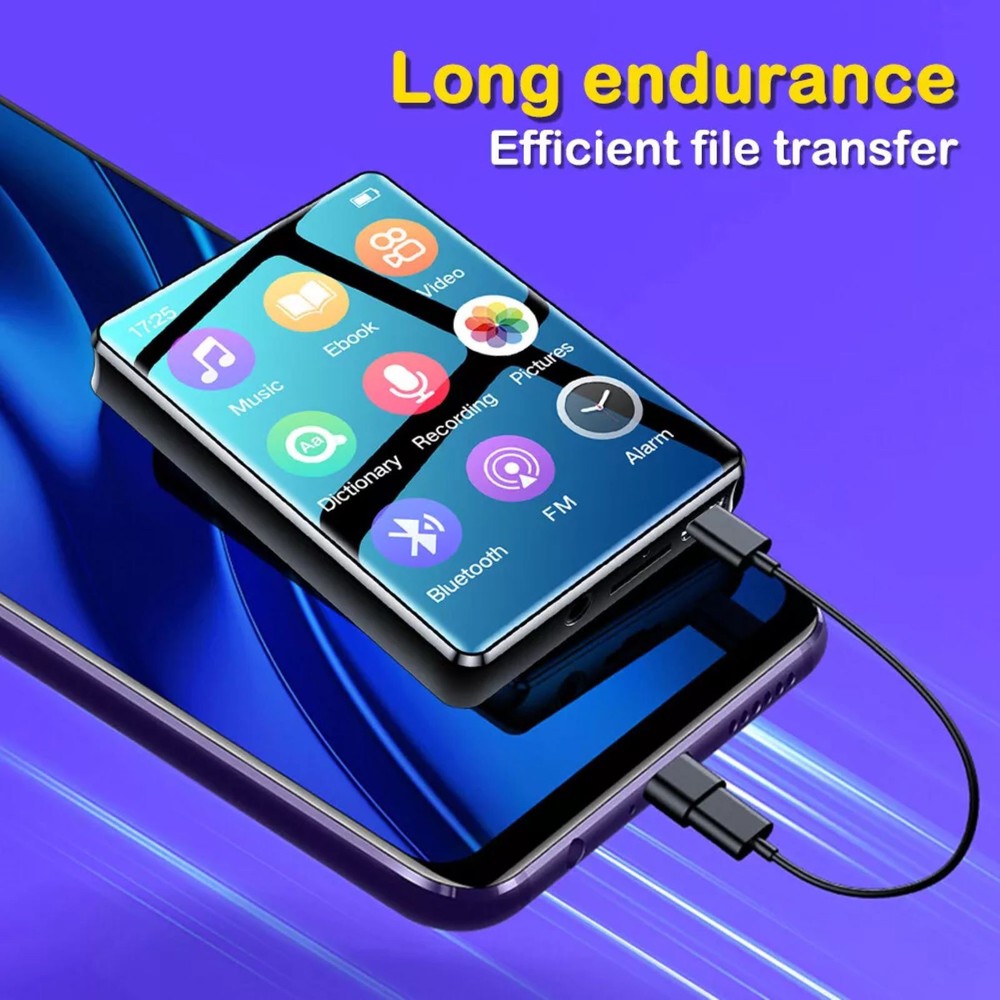 Multifunctional MP3 Player 2.4''HD Screen BT 5.0 Portable Entertainment Device