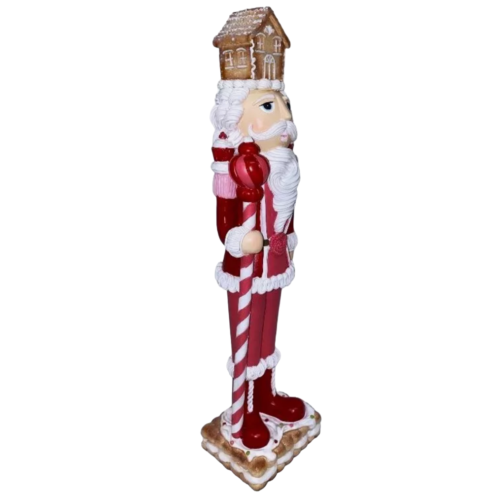 Christmas NUTCRACKER Pink Red Colonel 18" Cookie Icing Gingerbread House NEW