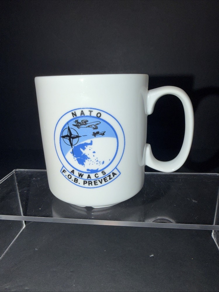 NATO Coffee Mug Commemorating Operations At Forward Operating Base Preveza