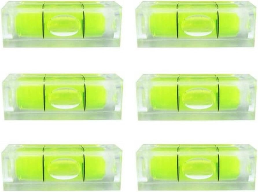 6Pcs Mini Square Bubble Level Set - Precise Leveling in Fluorescent Yellow-green