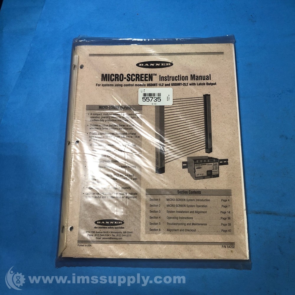 Banner 54202 Instruction Manual FNFP