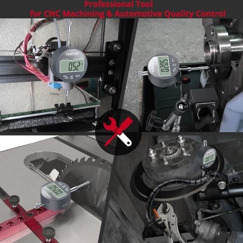 Digital Dial Indicator 1inch/0.0005inch LCD Display Electronic Dial Test