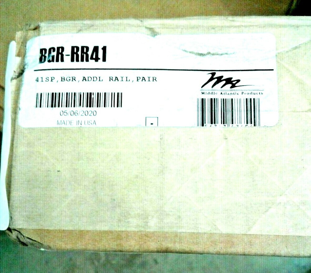 Middle Atlantic BGR-RR41 41SP, BGR ADDL RAIL, PAIR