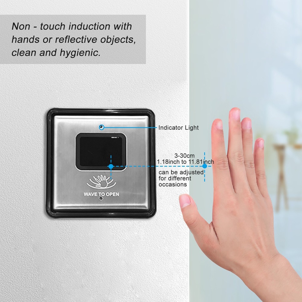 Wireless Wave to Open Switch Olide-512 Compatible for Automatic Door Opener