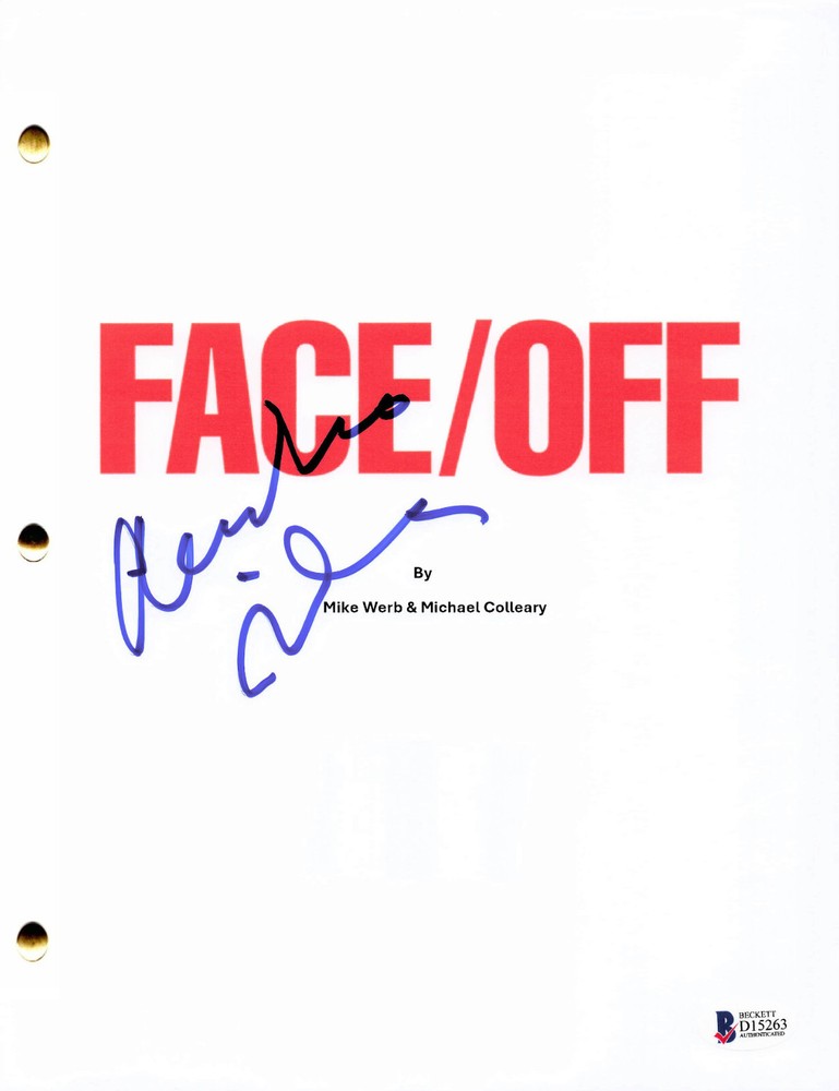 ALESSANDRO NIVOLA SIGNED AUTOGRAPH FACE/OFF FULL SCRIPT BECKETT BAS