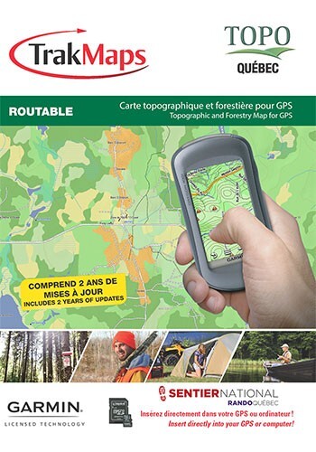 TrakMaps TOPO Quebec - Garmin GPS Map