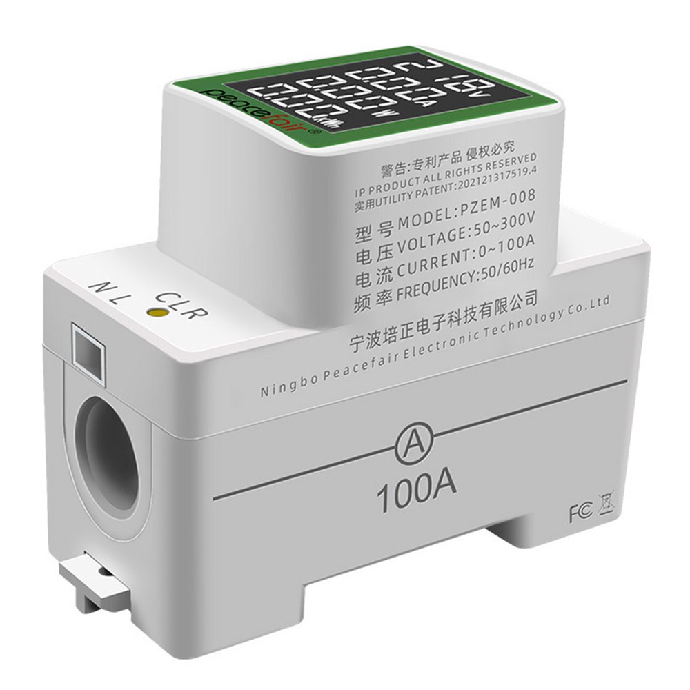 Din Rail Meter Electronic KWh Meter Wattmeter Multi Digital Amp7355