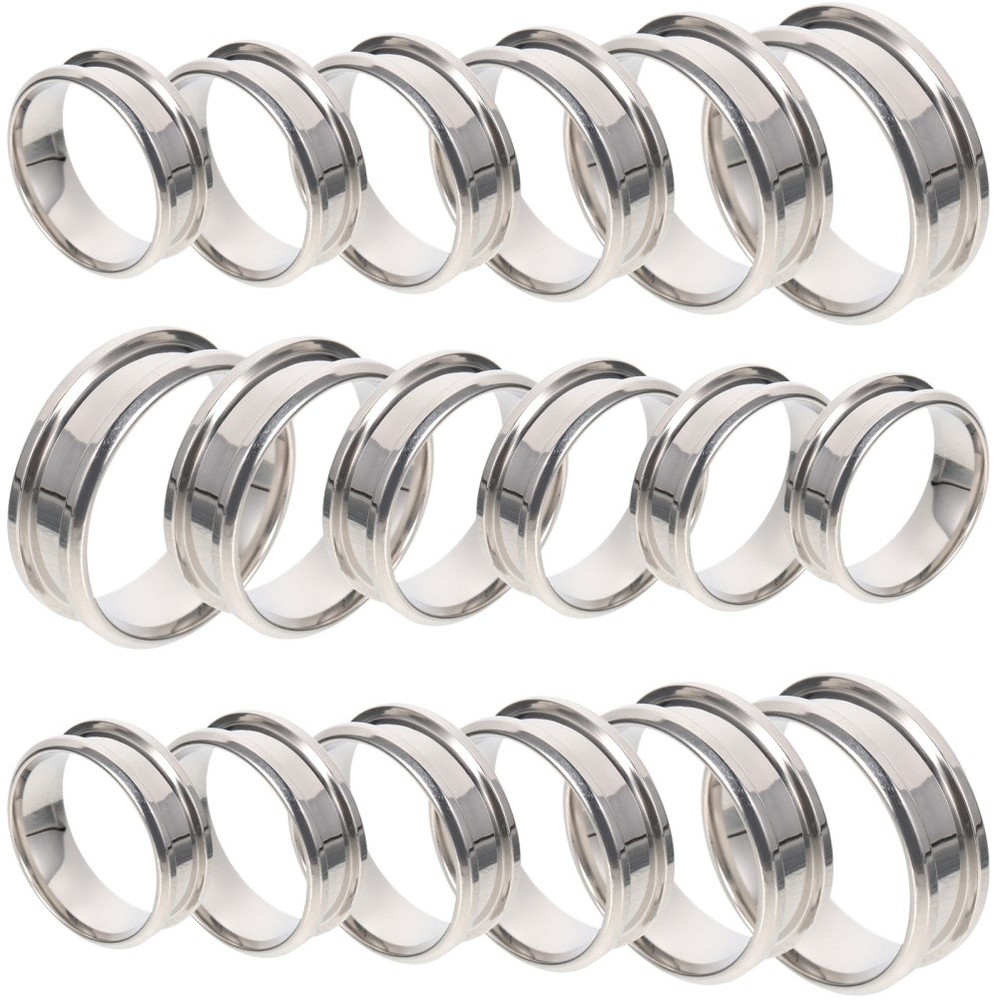 18pcs Beautiful Elegant Grooved Blanks For Making Decor