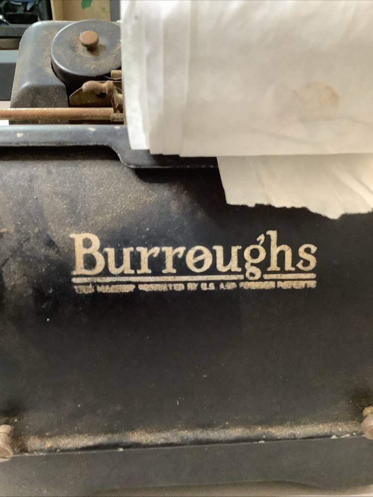 Antique Burroughs Adding Machine. Untested. For Parts Or Repair.