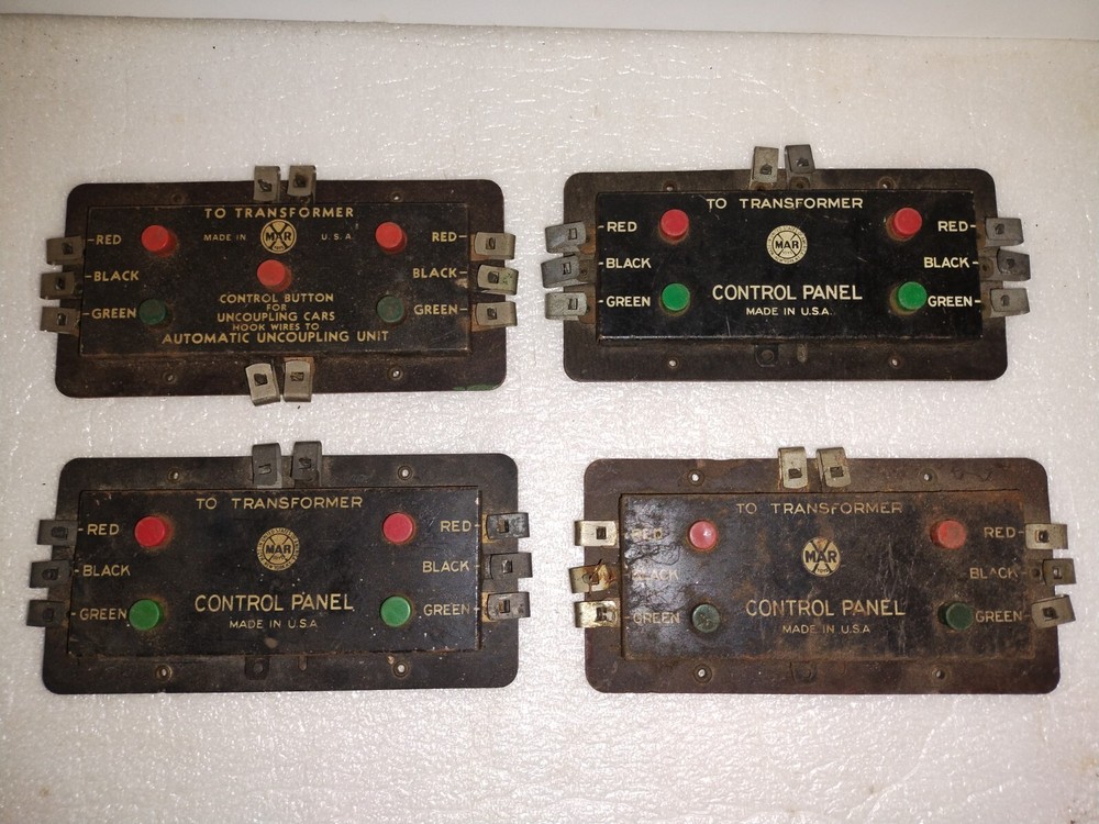 4 x Marx Control Panel Uncoupling Cars